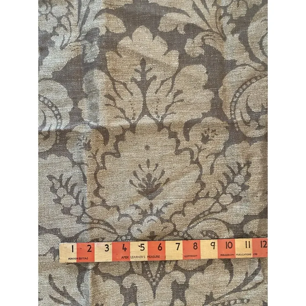 Lee Jofa Oscar de la Renta Jacquard Sample + Thomas O'Brien Velvet Stripe 25x25